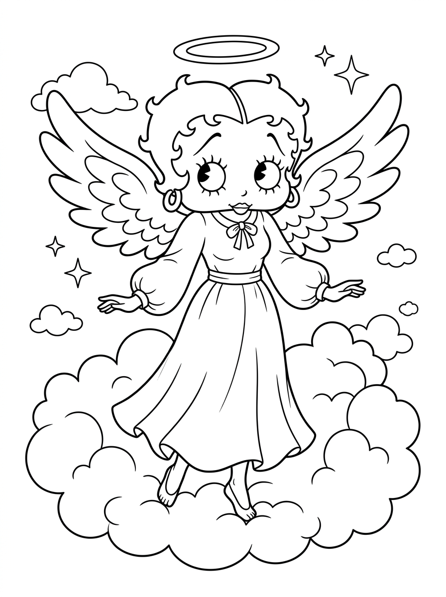 immagine da colorare Betty Boop
