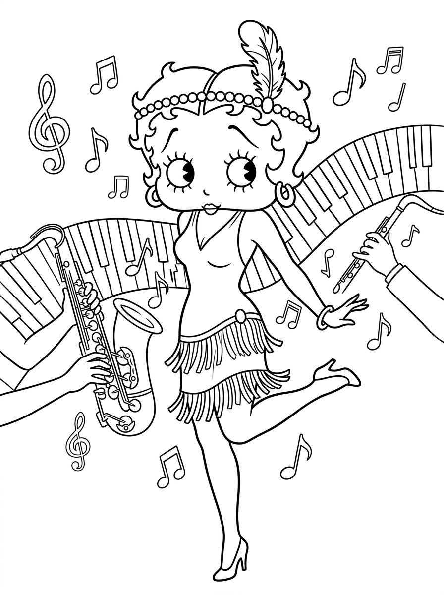 immagini di Betty Boop da stampare e colorare