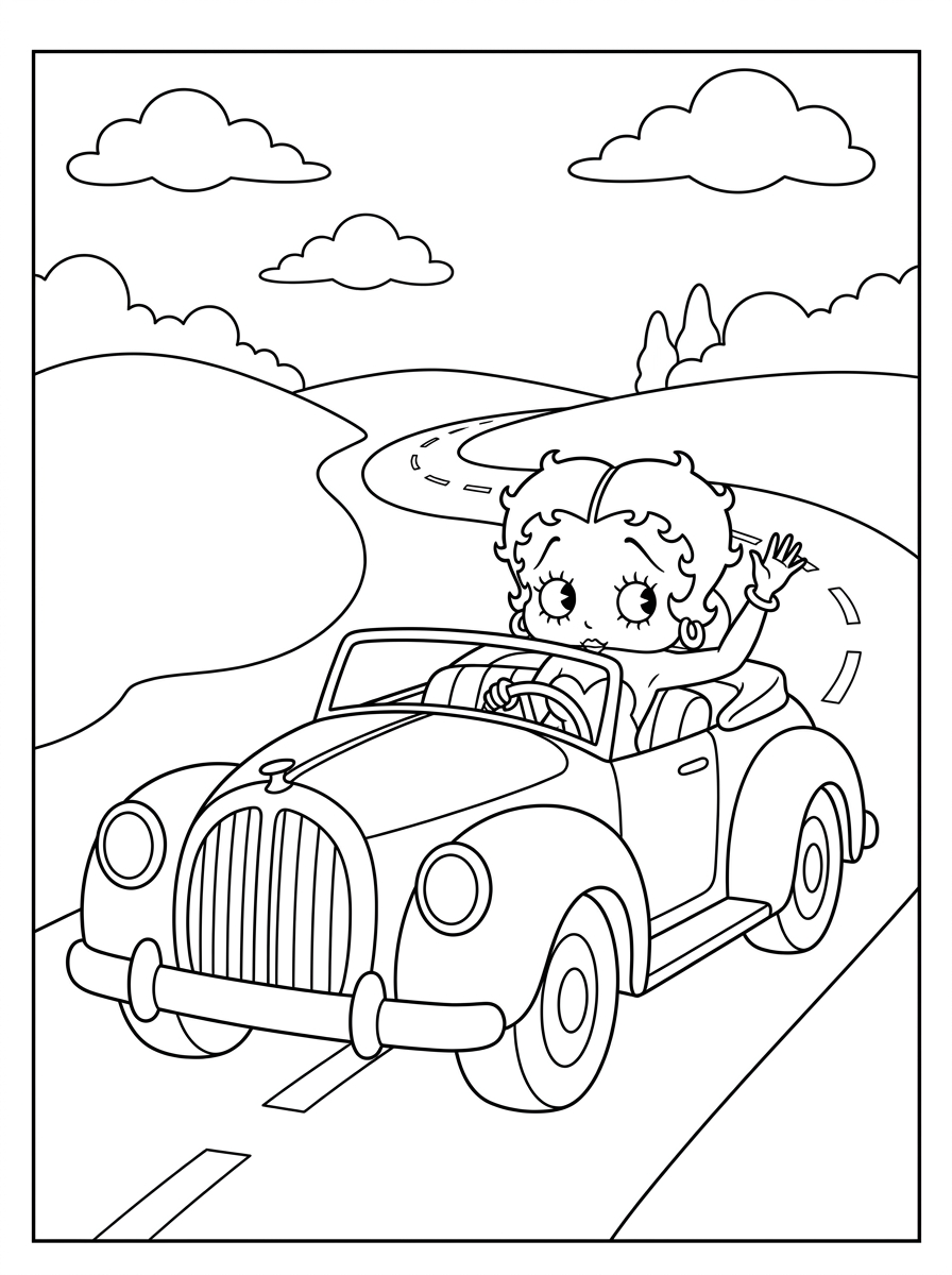 pdf stampare Betty Boop da colorare