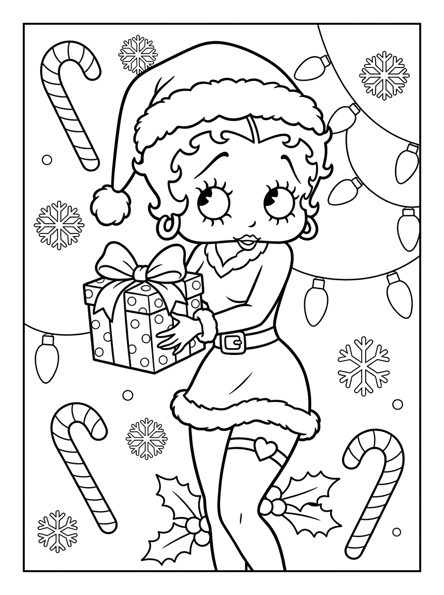 disegni da colorare Betty Boop da stampare