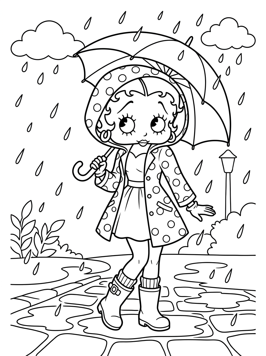 Betty Boop da colorare pdf gratis 1