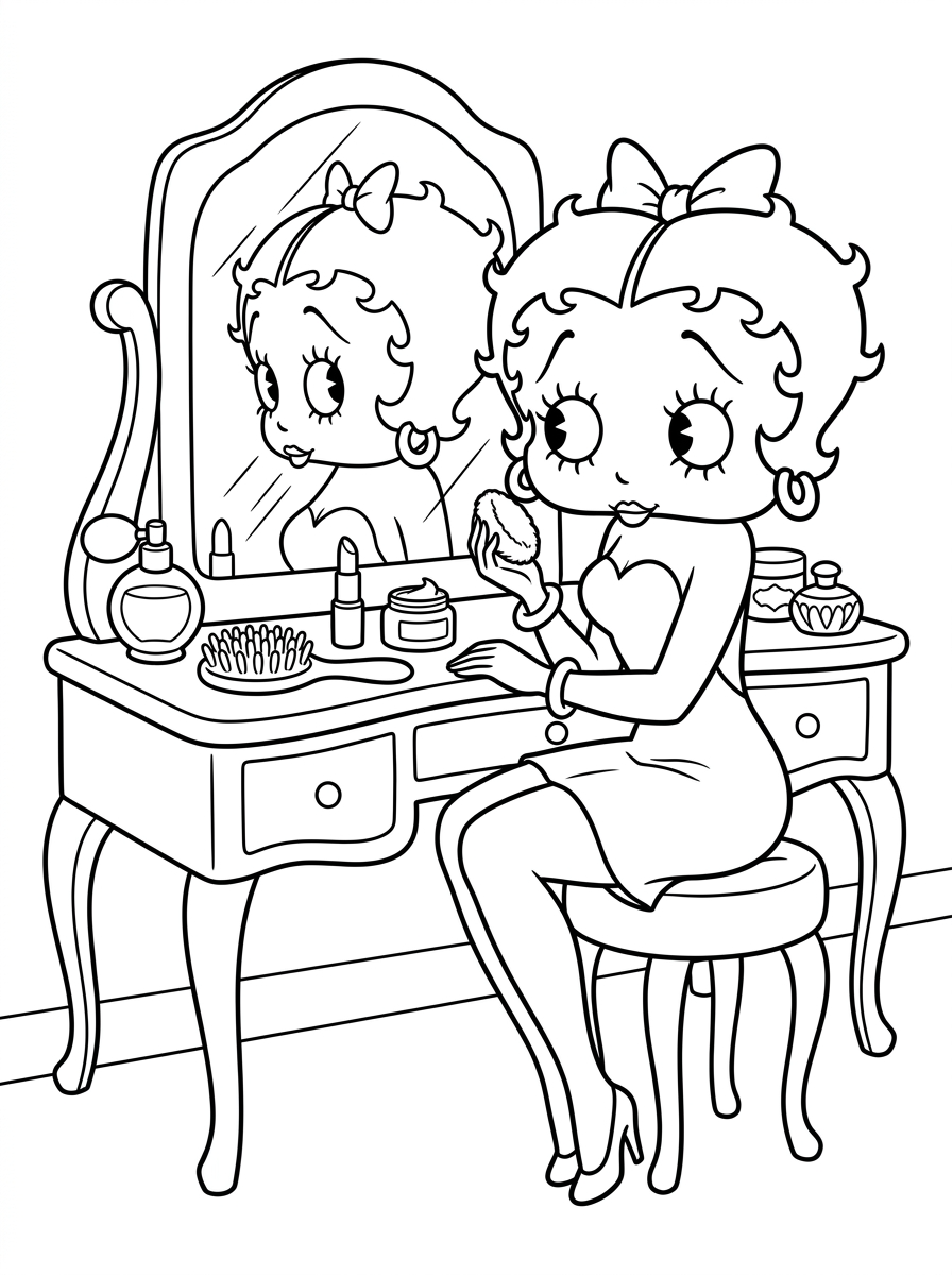 stampe da colorare per bambini Betty Boop