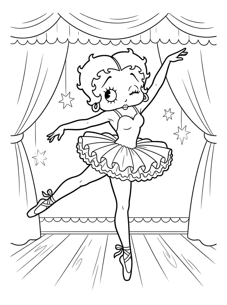immagini da colorare Betty Boop gratis