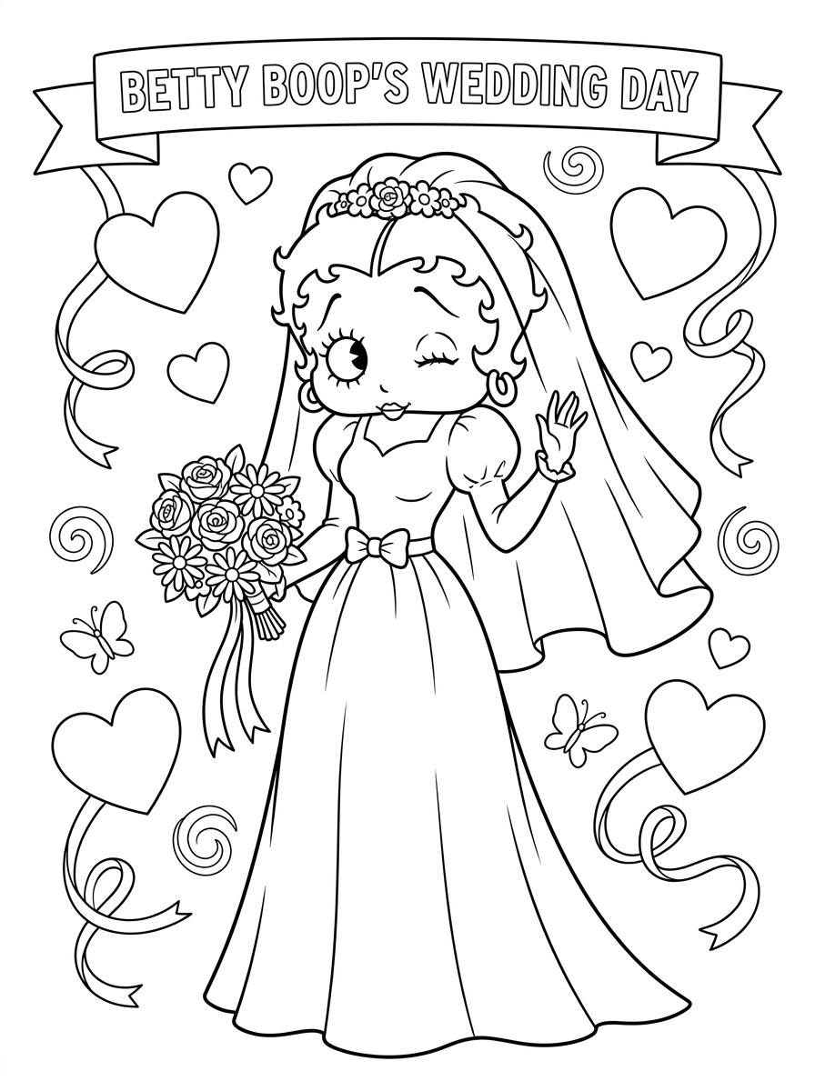 disegni da colorare Betty Boop 1