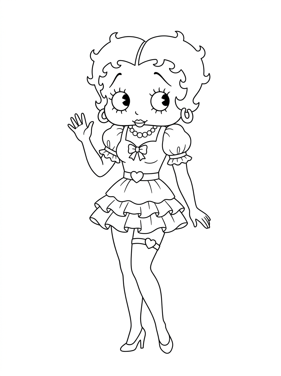 disegno di Betty Boop da stampare e colorare