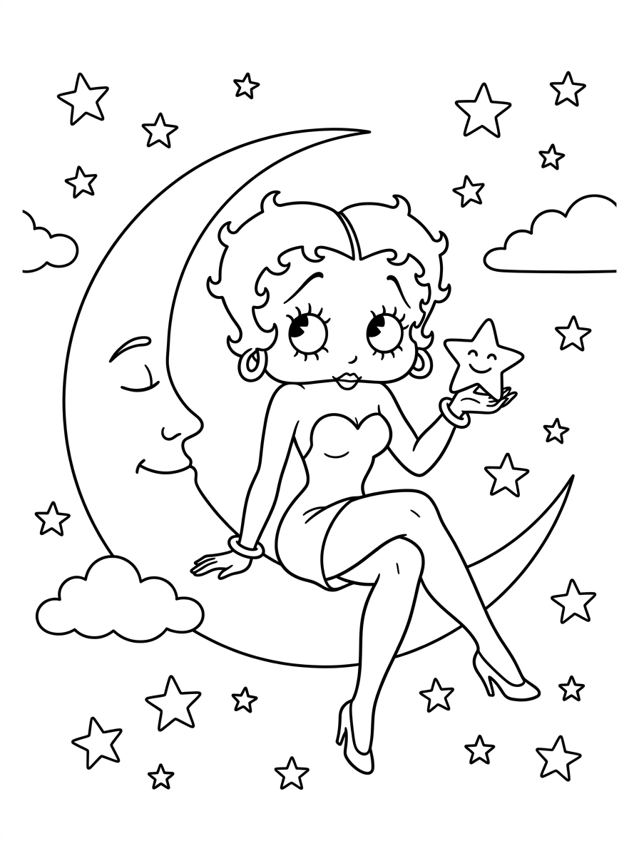 Betty Boop da colorare pdf