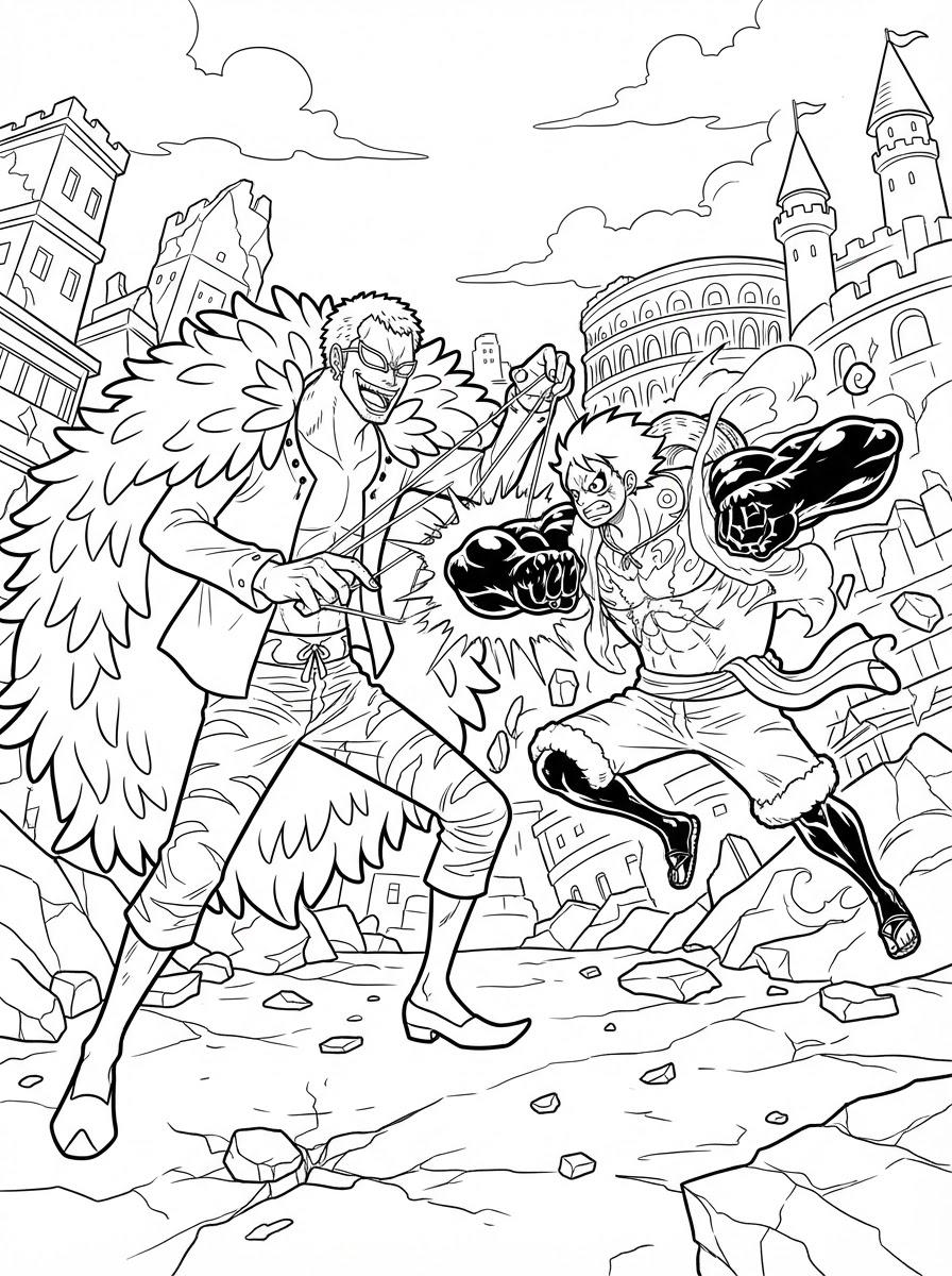 Donquixote Doflamingo 20 disegni di Donquixote Doflamingo da colorare e stampare gratis