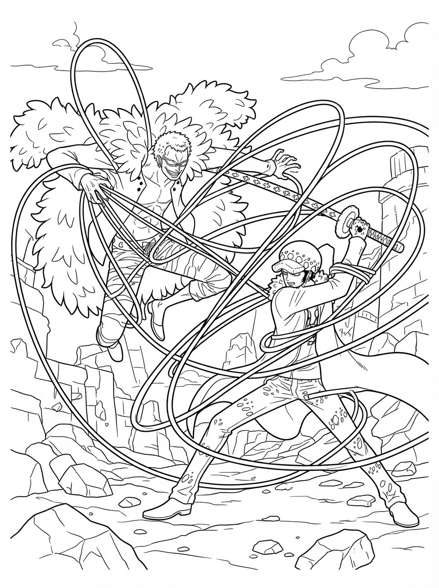 Donquixote Doflamingo 10 foto di Donquixote Doflamingo da colorare