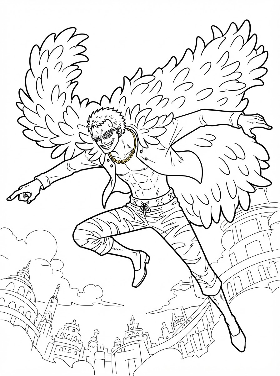 Donquixote Doflamingo 3 immagini di Donquixote Doflamingo da stampare e colorare