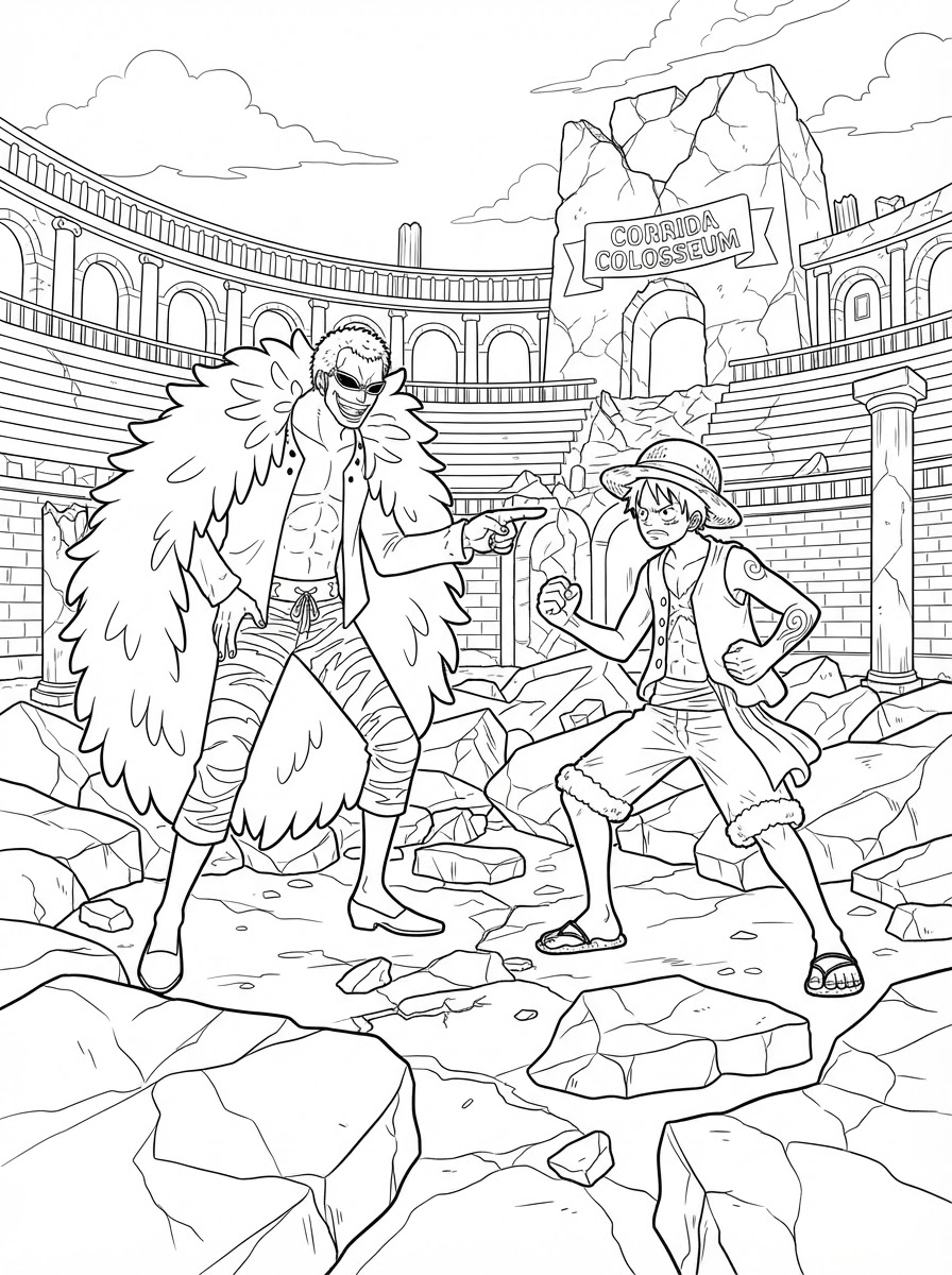 Donquixote Doflamingo 18 immagini di Donquixote Doflamingo da colorare per bambini