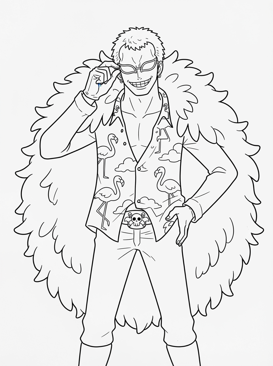 Donquixote Doflamingo 17 immagine Donquixote Doflamingo da colorare