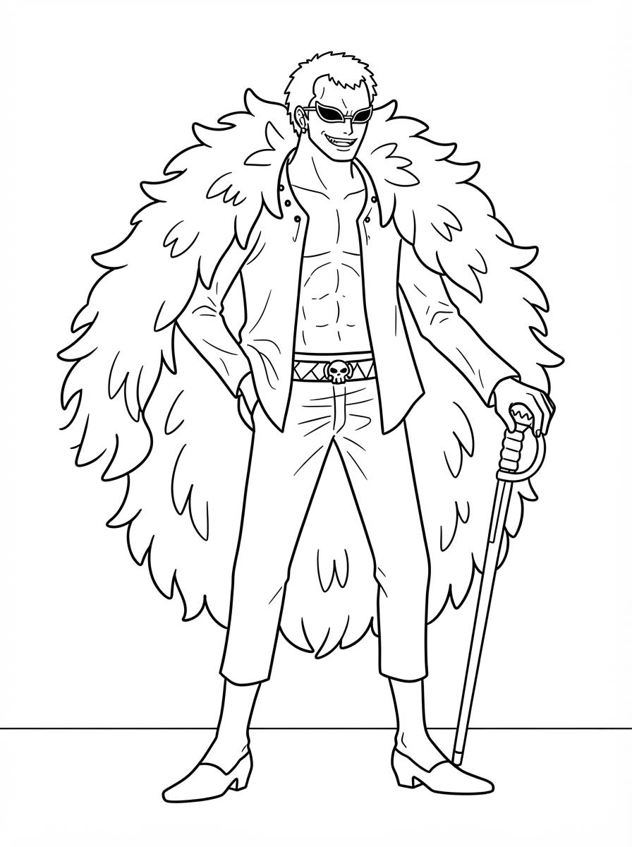 Donquixote Doflamingo 13 pdf stampare Donquixote Doflamingo da colorare