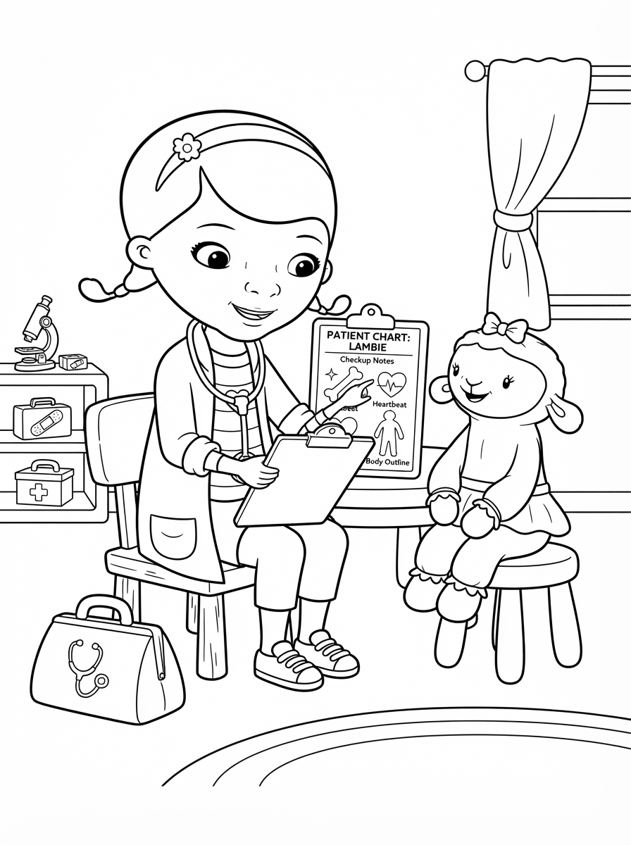 Dottoressa Peluche 14 disegni Dottoressa Peluche da colorare e stampare
