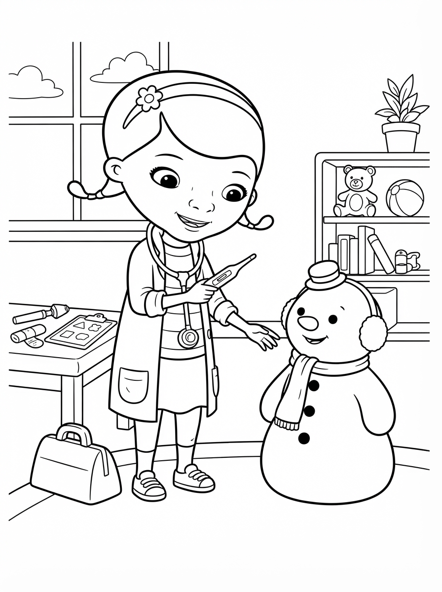Dottoressa Peluche 10 disegni facili di Dottoressa Peluche da colorare