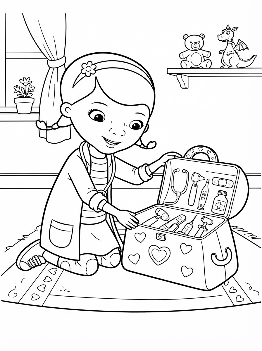 Dottoressa Peluche 21 Dottoressa Peluche disegno da colorare