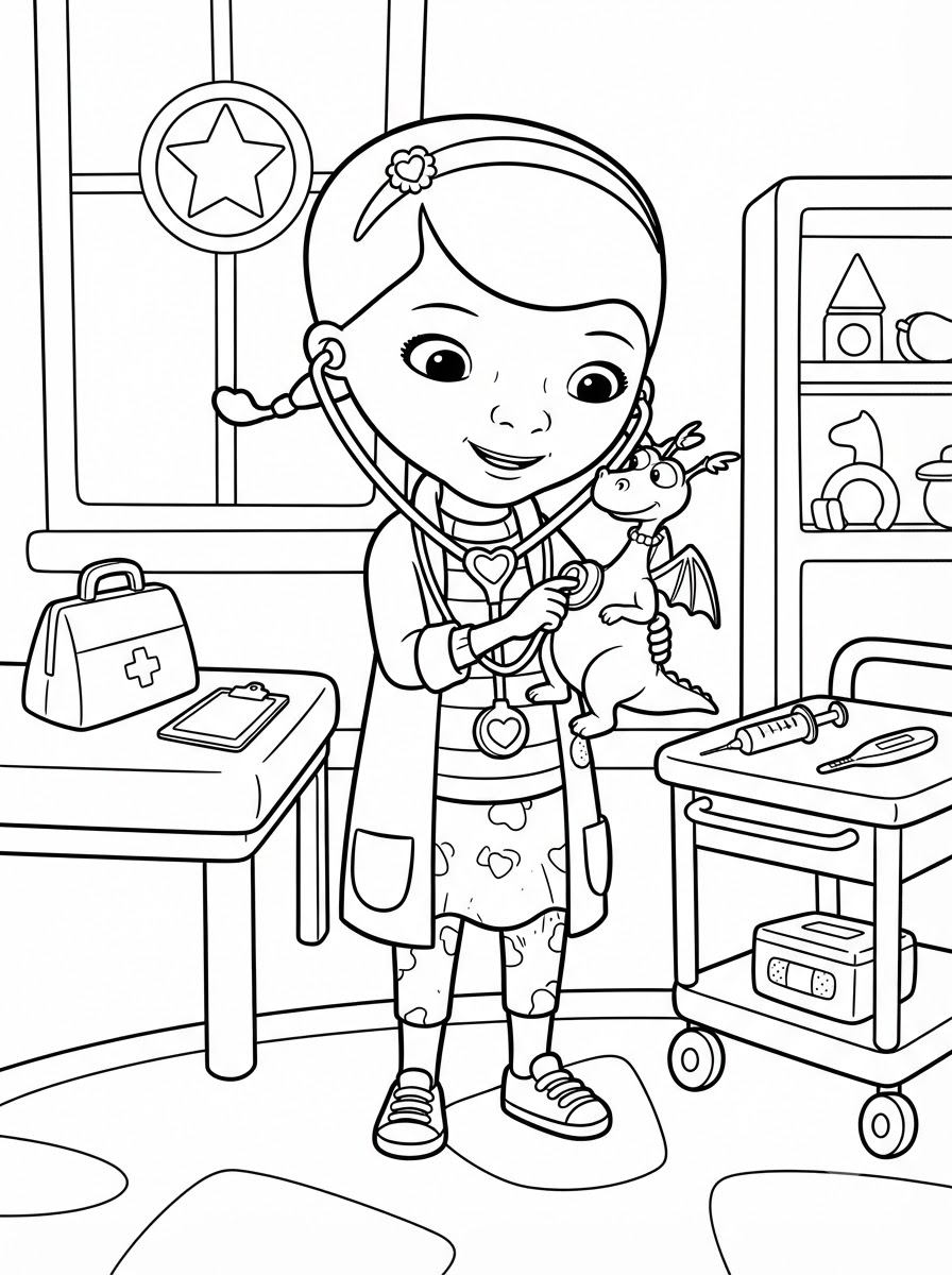 Dottoressa Peluche 19 disegni di Dottoressa Peluche da colorare