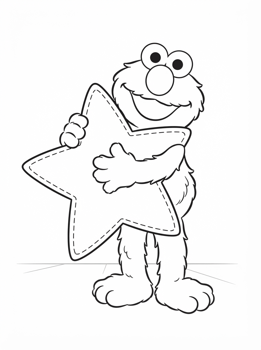 Elmo da colorare e stampare pdf
