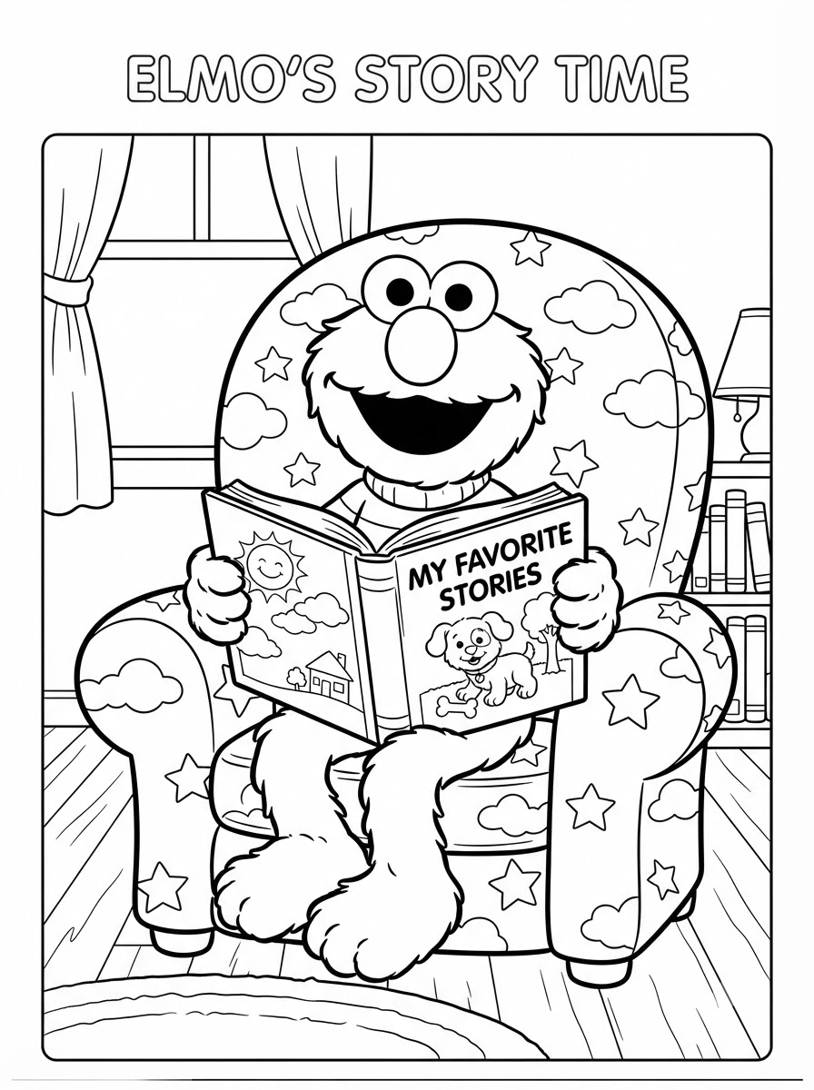 disegni da colorare per bambini pdf Elmo
