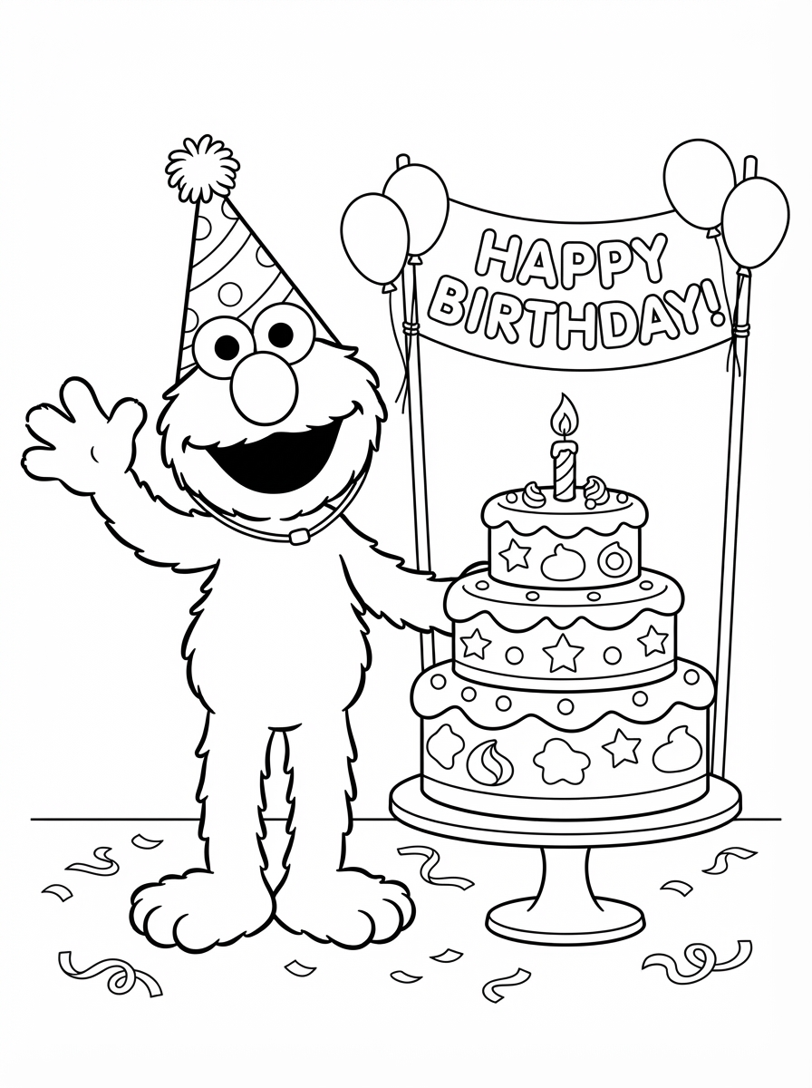 disegni di Elmo da colorare per bambini