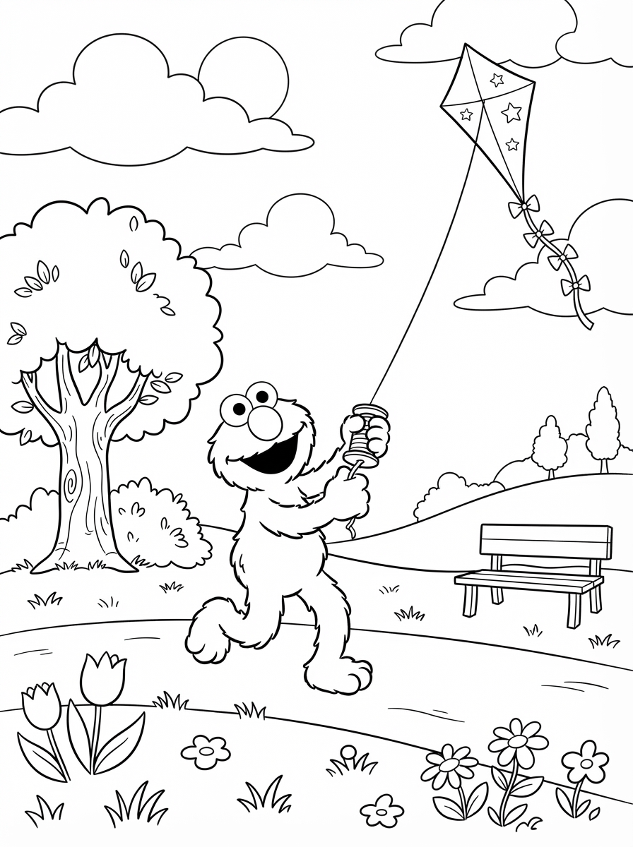 disegni da colorare Elmo pdf