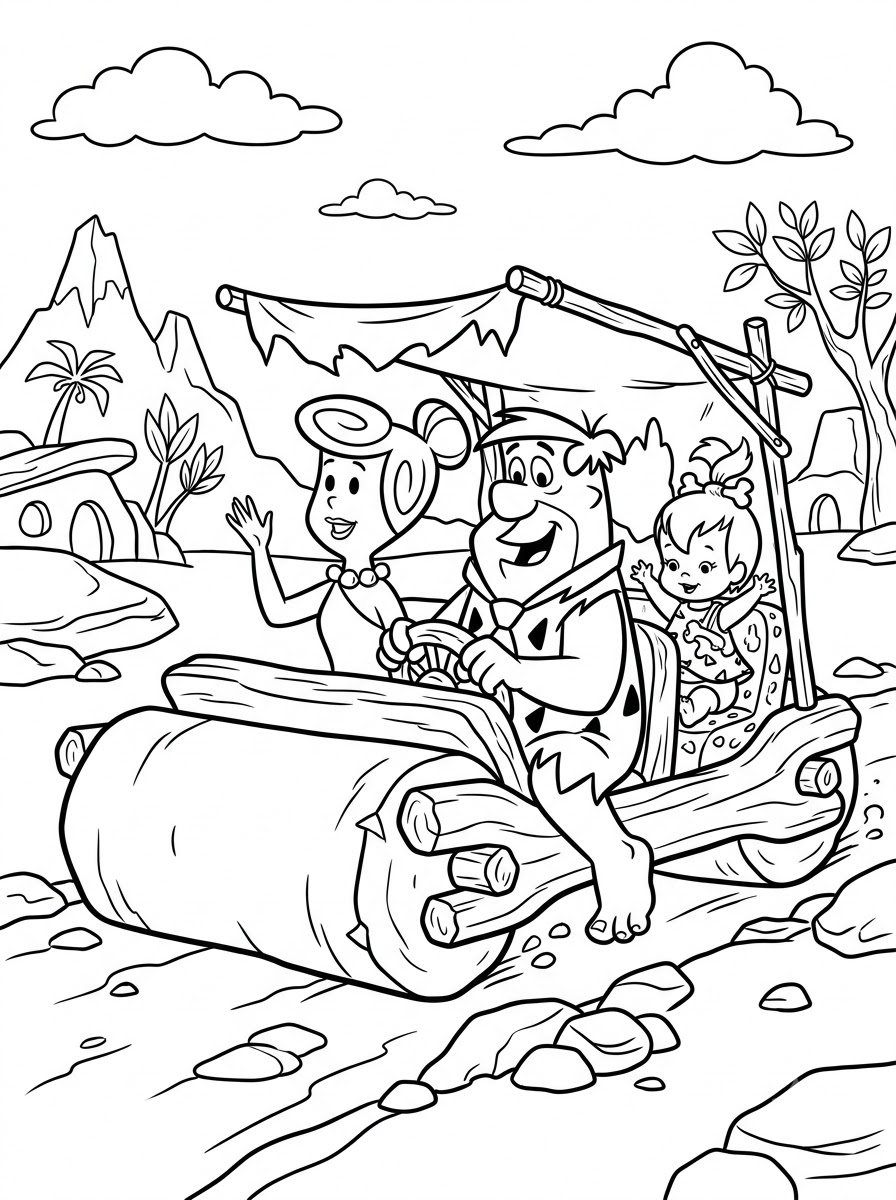 disegno di I Flintstones da stampare e colorare 1