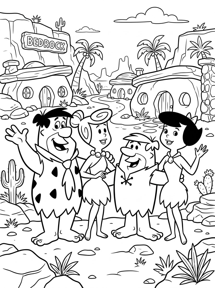 immagini di I Flintstones da colorare e stampare 1