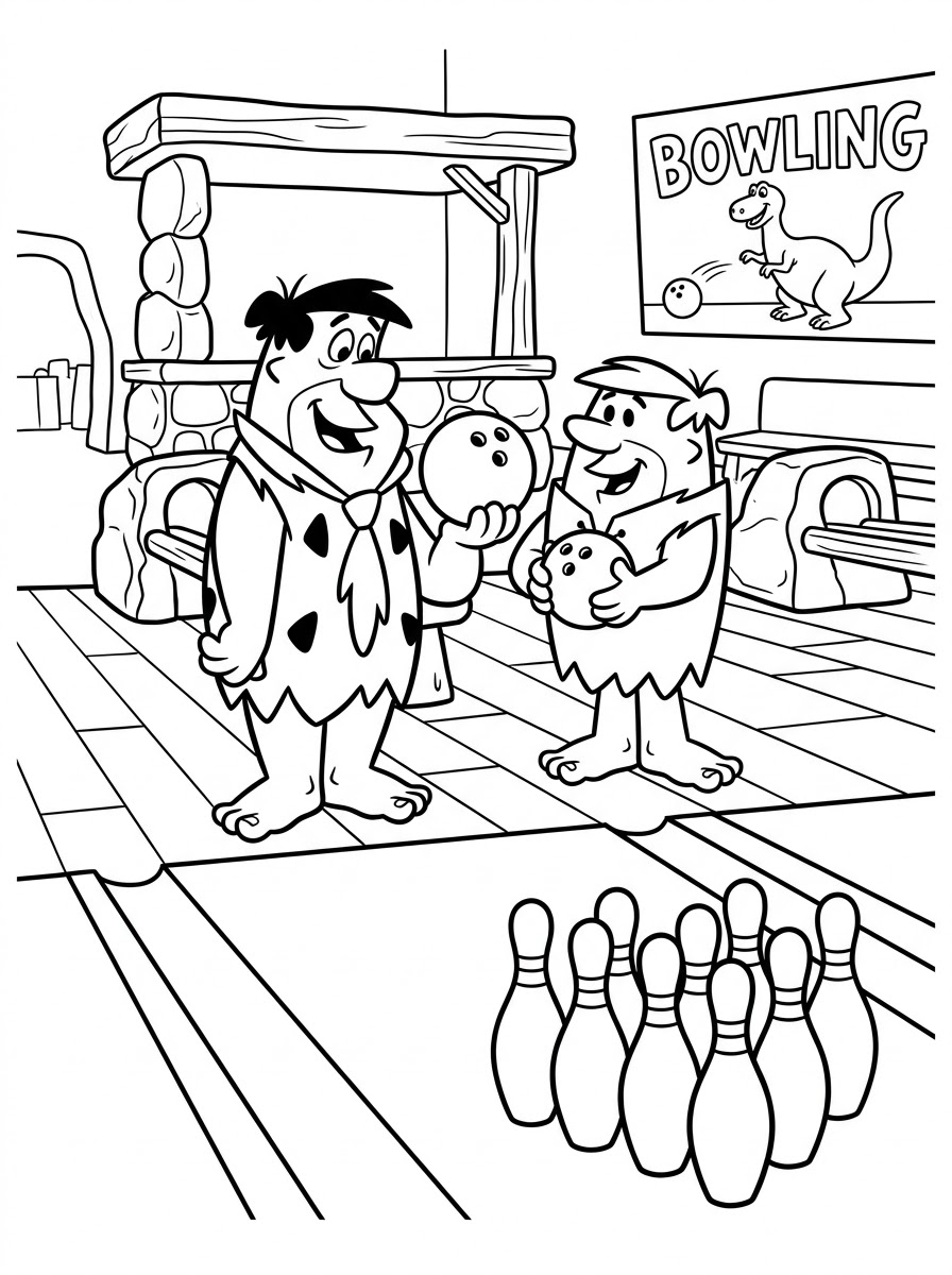 I Flintstones da colorare