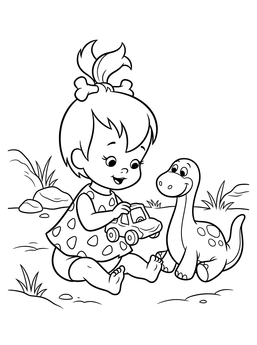 disegni da colorare I Flintstones per bambini