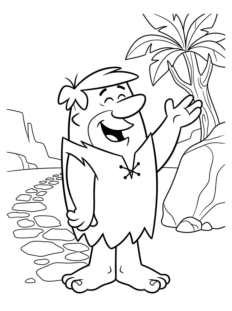 disegno I Flintstones da colorare per bambini