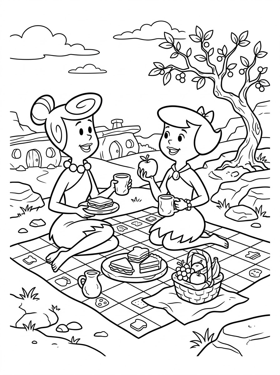 disegni I Flintstones da colorare gratis
