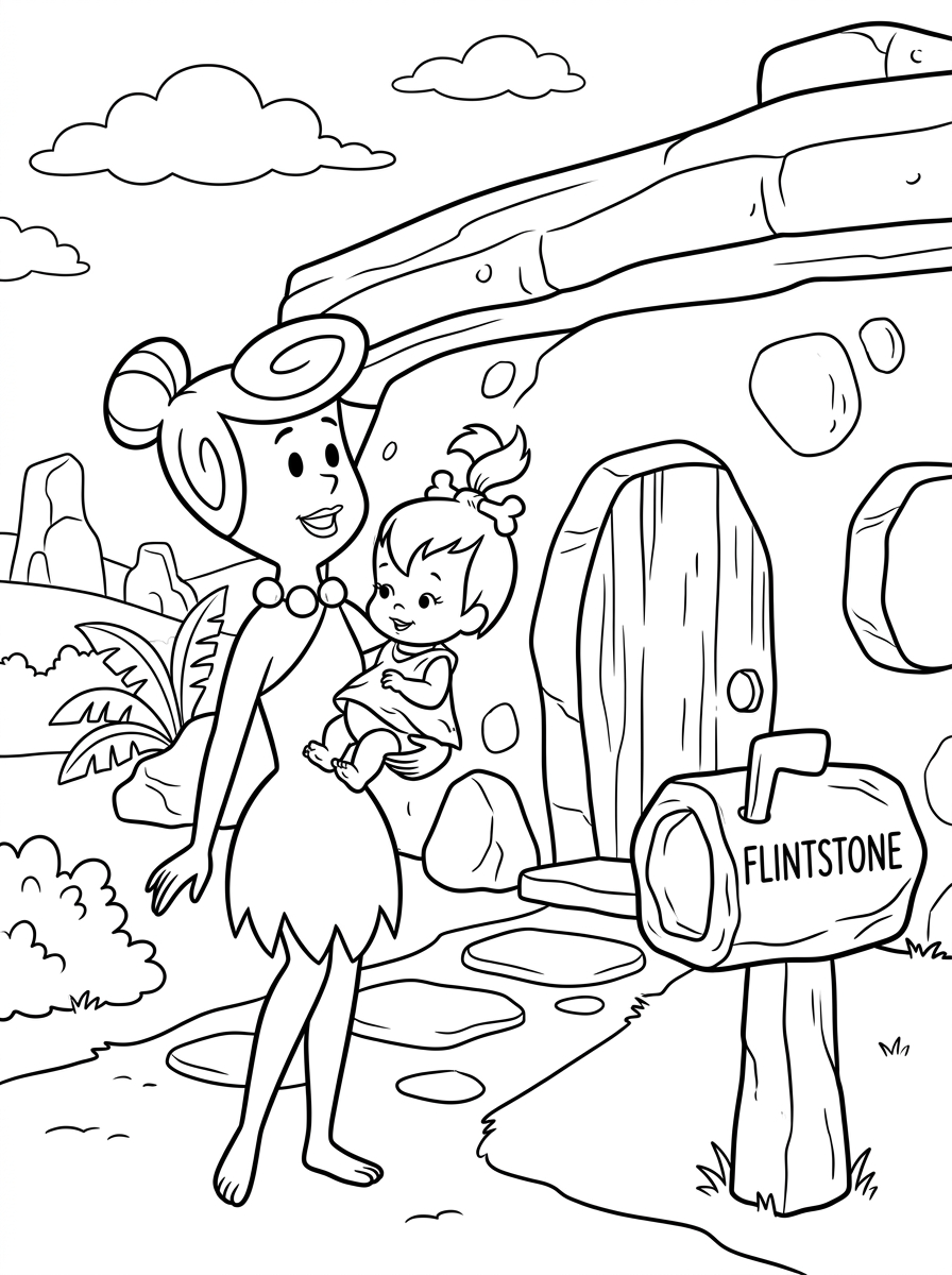 I Flintstones disegni da colorare per bambini maschi