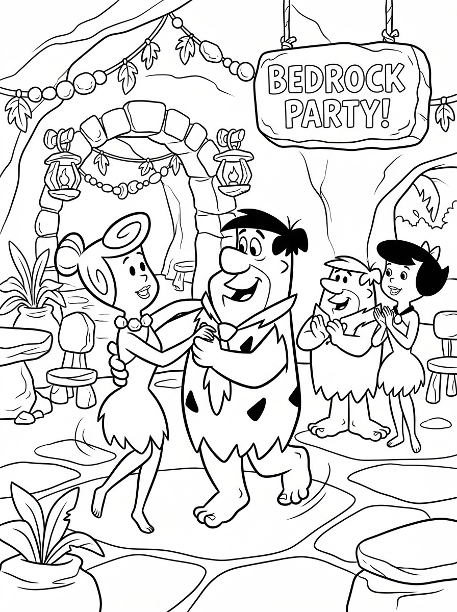 disegni I Flintstones da colorare