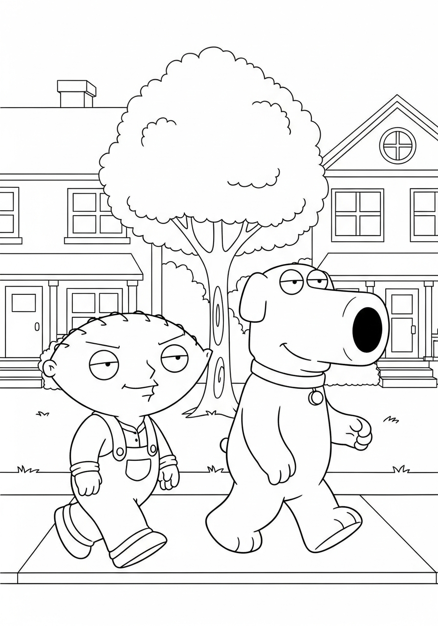 da colorare I Griffin disegno facile bambini