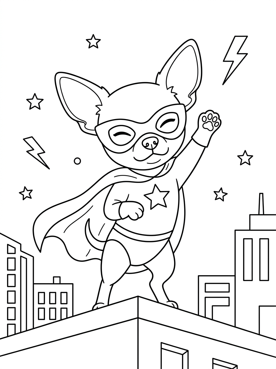 Chihuahua 9 disegni da colorare gratis per bambini di I chihuahua