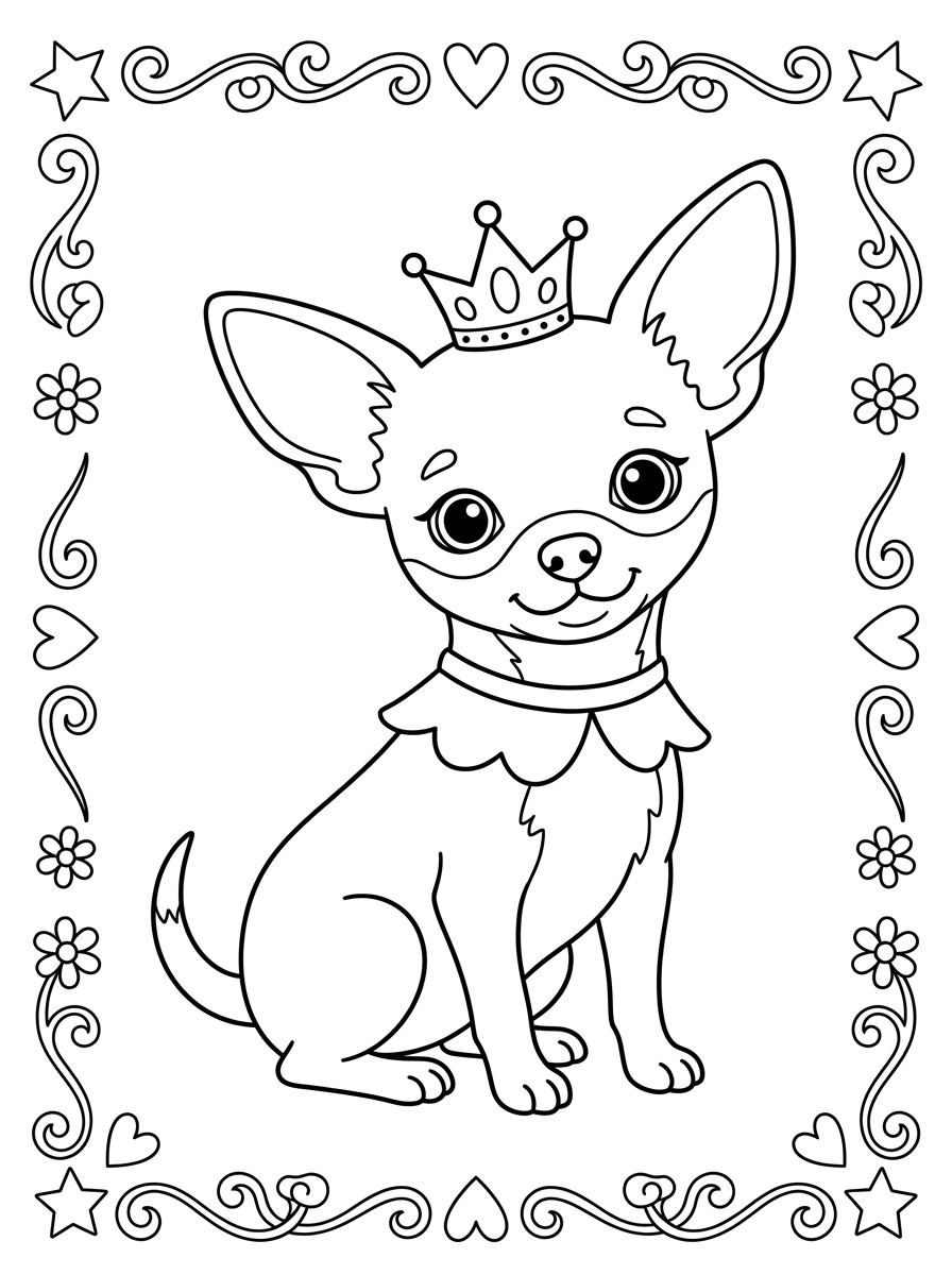 Chihuahua 7 I chihuahua disegno da colorare facile