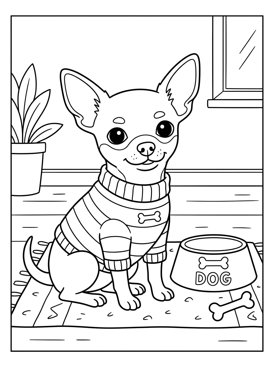 Chihuahua 6 immagine di I chihuahua da colorare