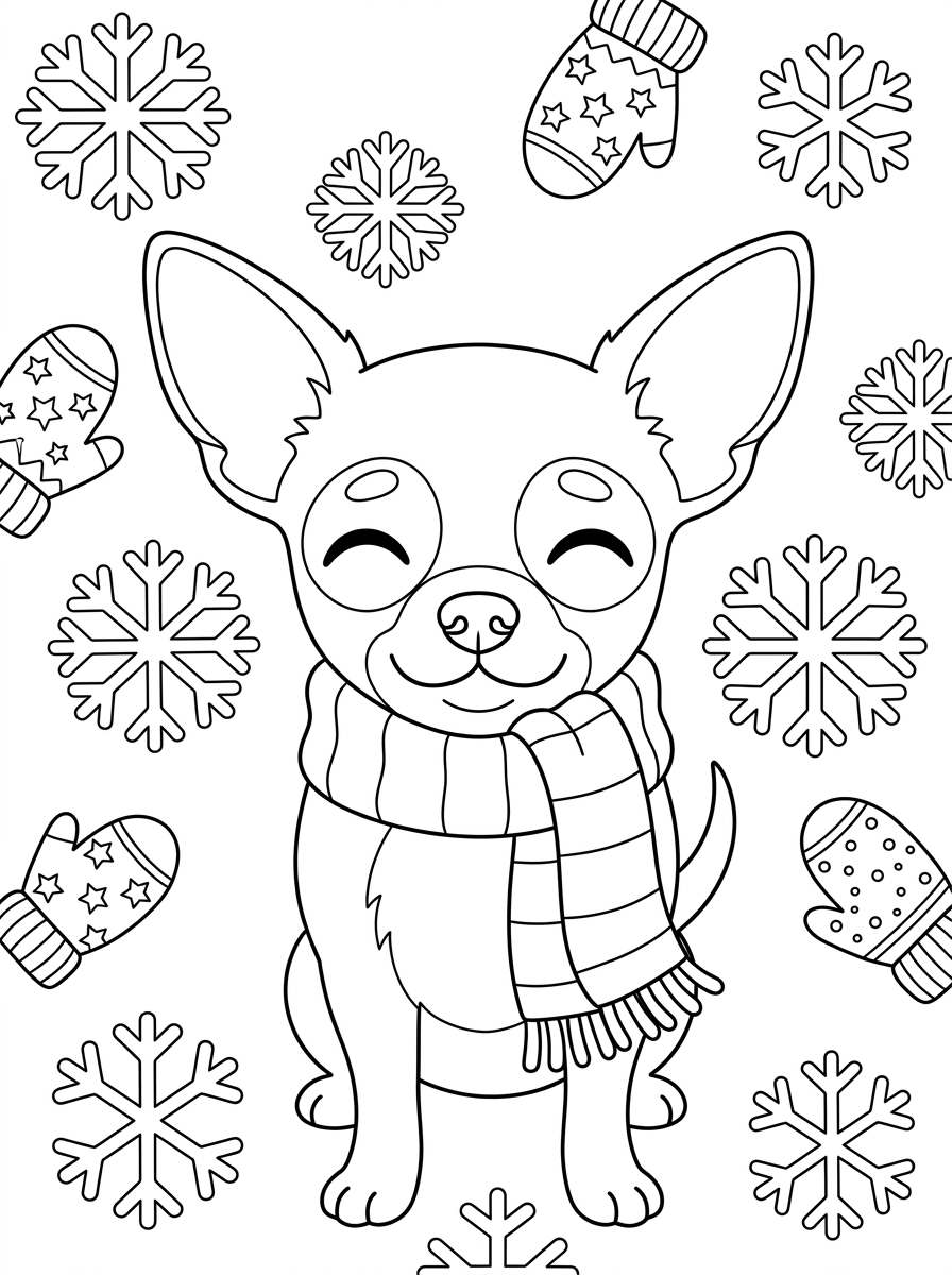 Chihuahua 5 disegni da colorare I chihuahua per bambini