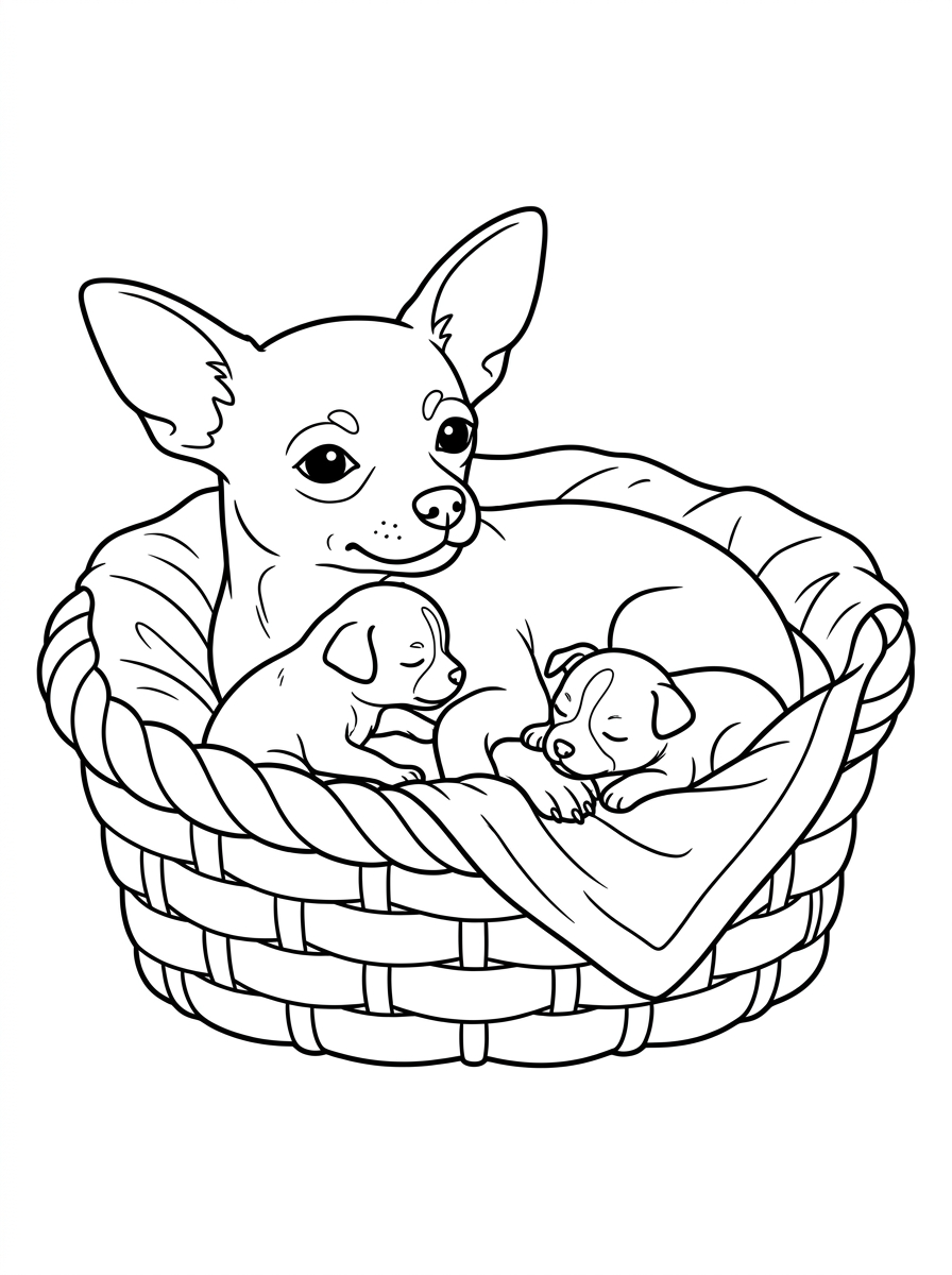 Chihuahua 3 disegni I chihuahua da colorare online