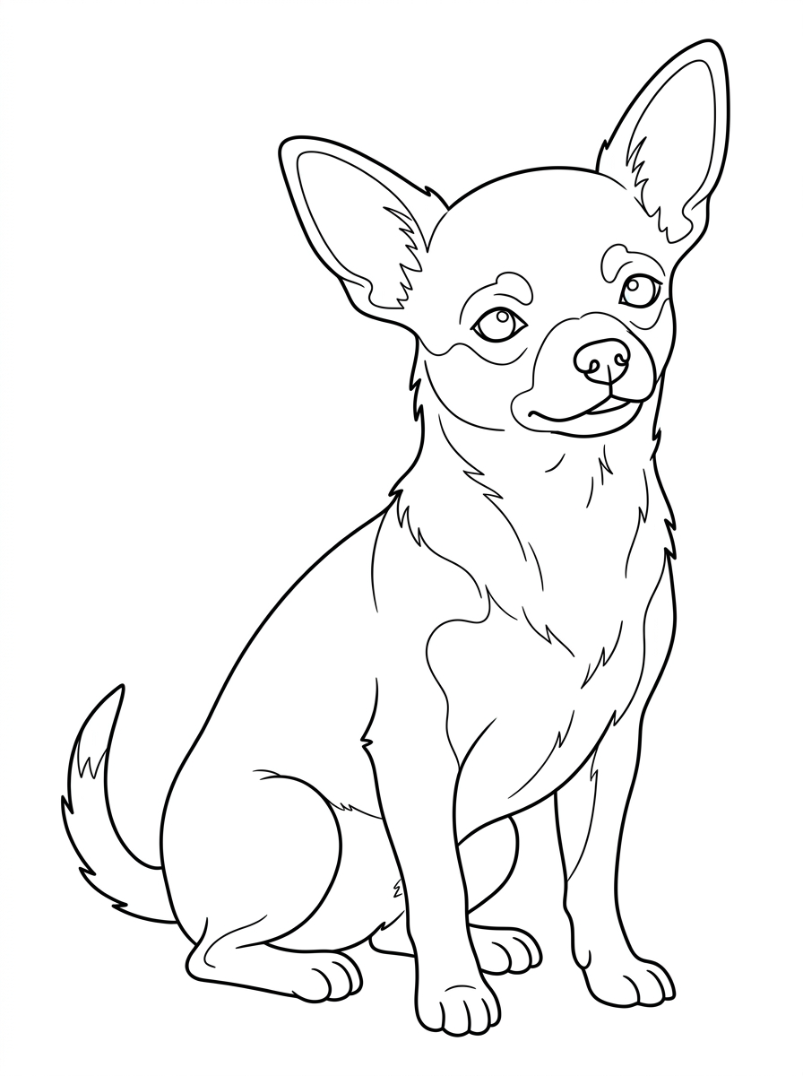 Chihuahua 2 disegni di I chihuahua da colorare