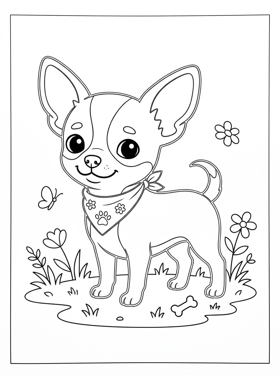 Chihuahua 18 I chihuahua disegni da colorare per bambini maschi