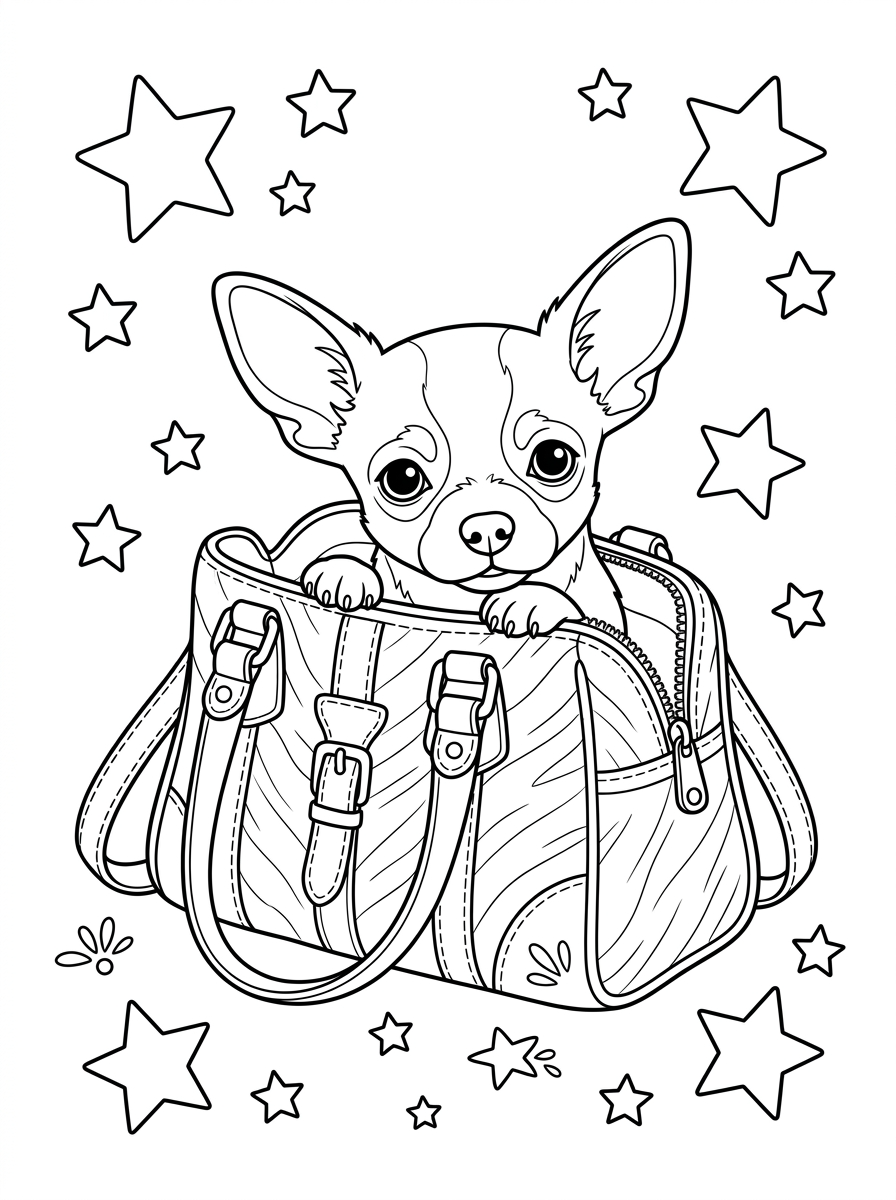 Chihuahua 15 immagini di I chihuahua da colorare e stampare