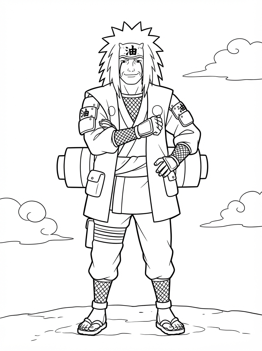 immagini di Jiraiya da colorare per bambini