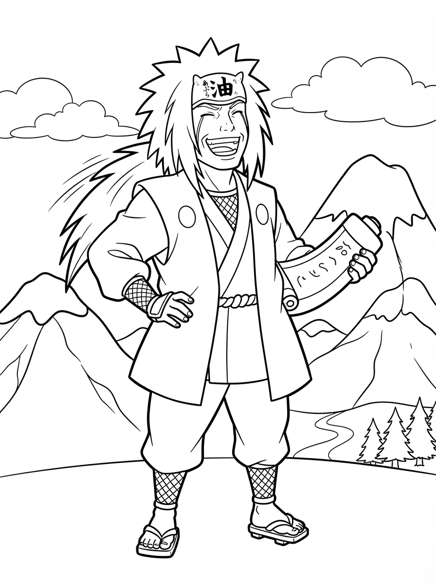 Jiraiya 13 Jiraiya disegno da colorare facile