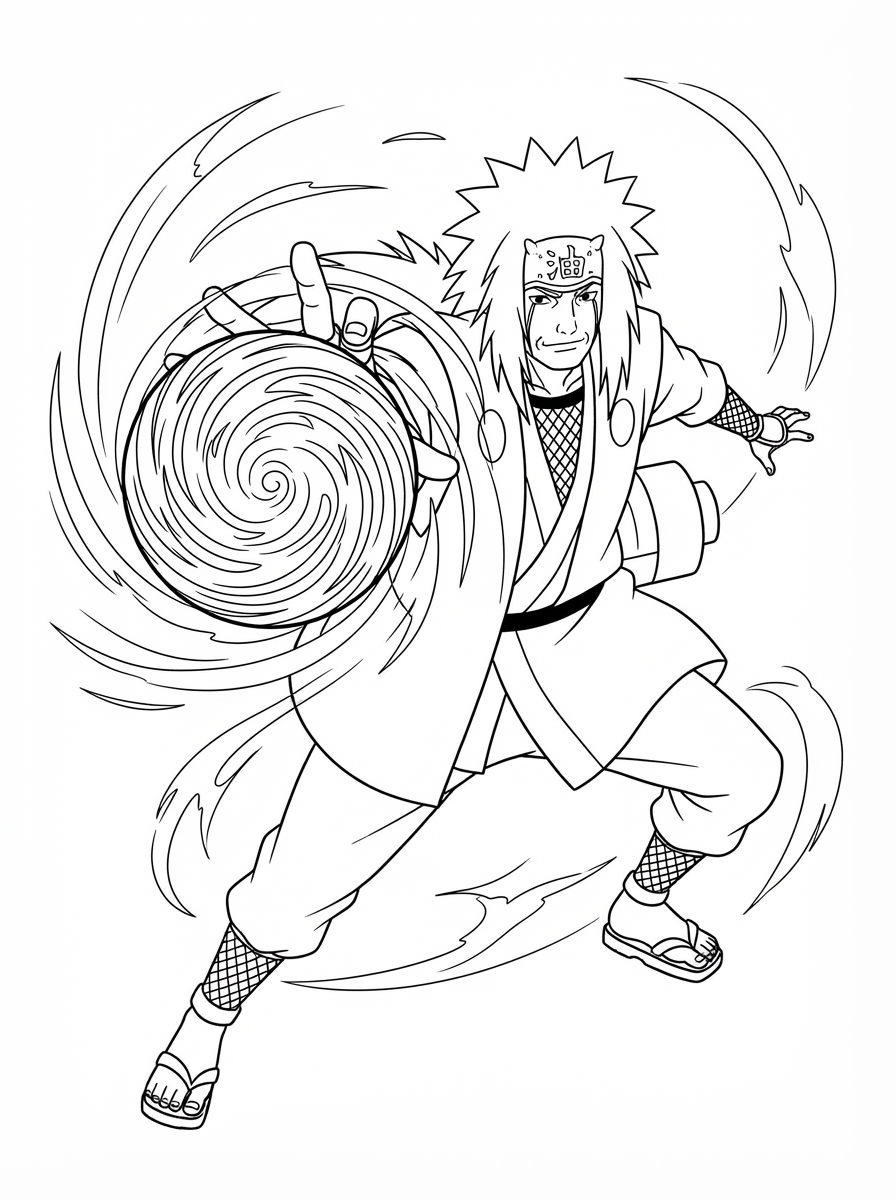 immagine da colorare Jiraiya
