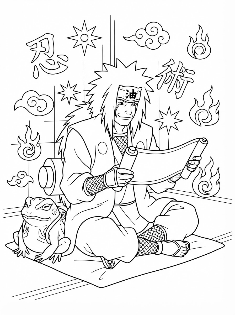 Jiraiya 10 disegni Jiraiya da colorare e stampare