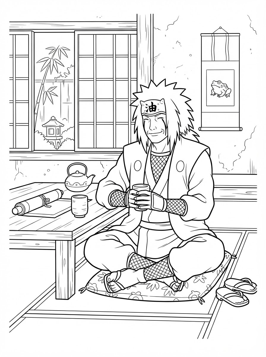 disegno Jiraiya da colorare per bambini