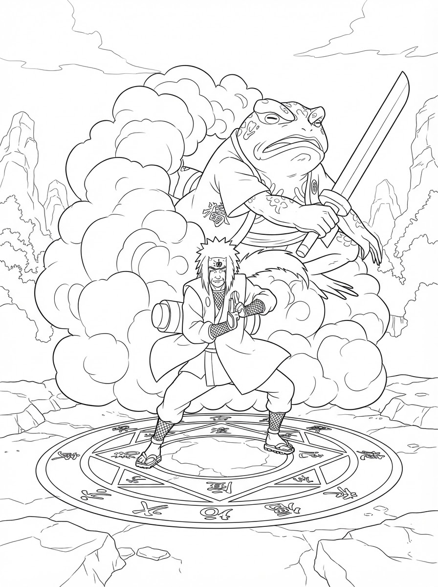 disegni di Jiraiya da colorare