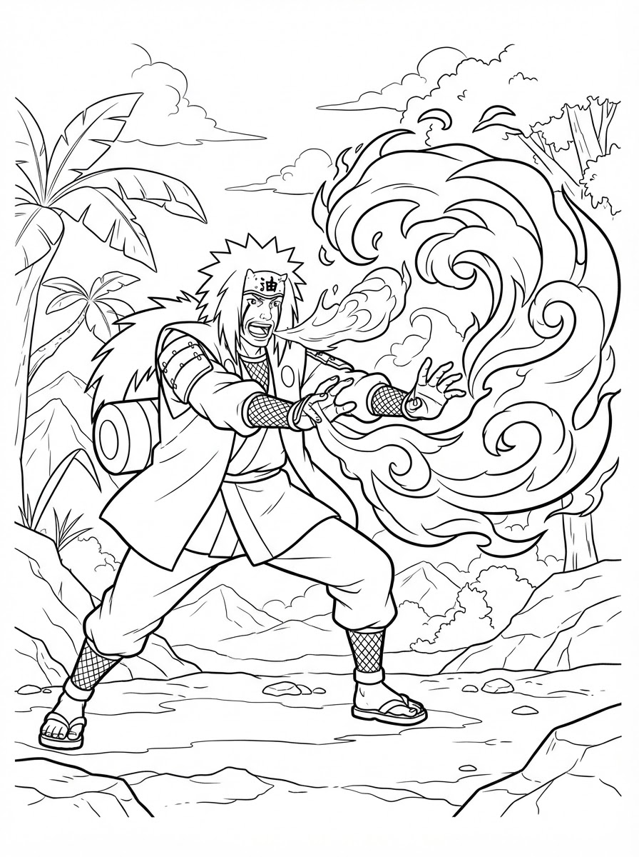 disegni da colorare Jiraiya pdf