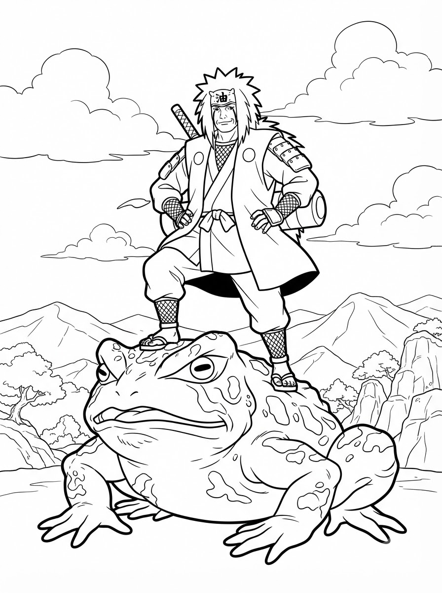 Jiraiya 21 disegno Jiraiya da colorare per bambini 1