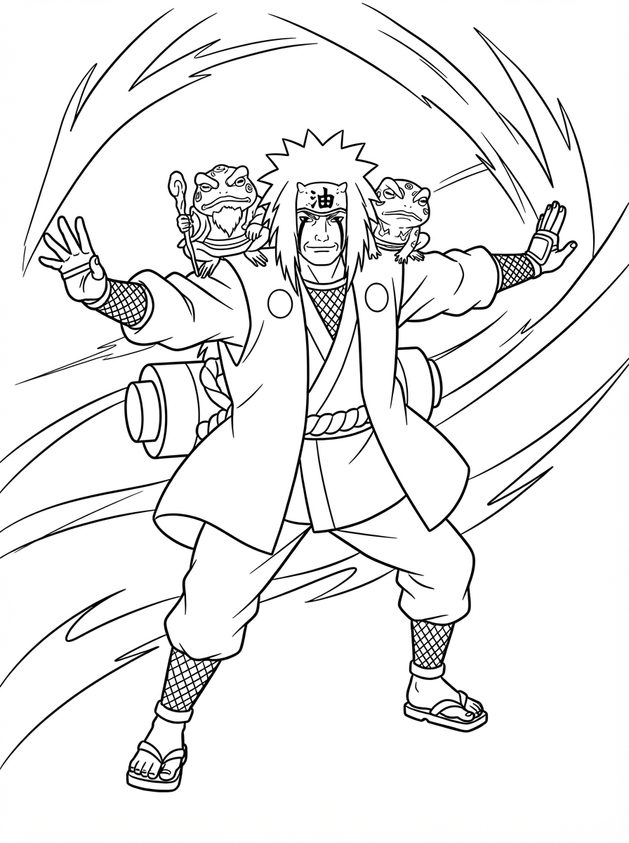 Jiraiya 19 disegni da colorare Jiraiya per bambini